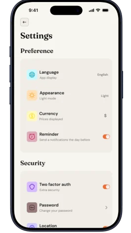 Romly settings screen