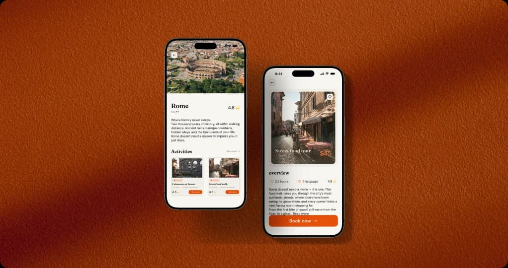 Romly mobile experience shown in context