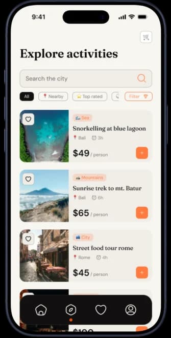 Romly activity details screen